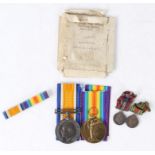 First World War pair of medals, 1914-1918 British War Medal and Victory Medal (F.12797 J.P. BROWN