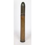 120mm BAT (Battalion Anti Tank) Recoilless Rifle shell case and projectile, shell case marked RLB