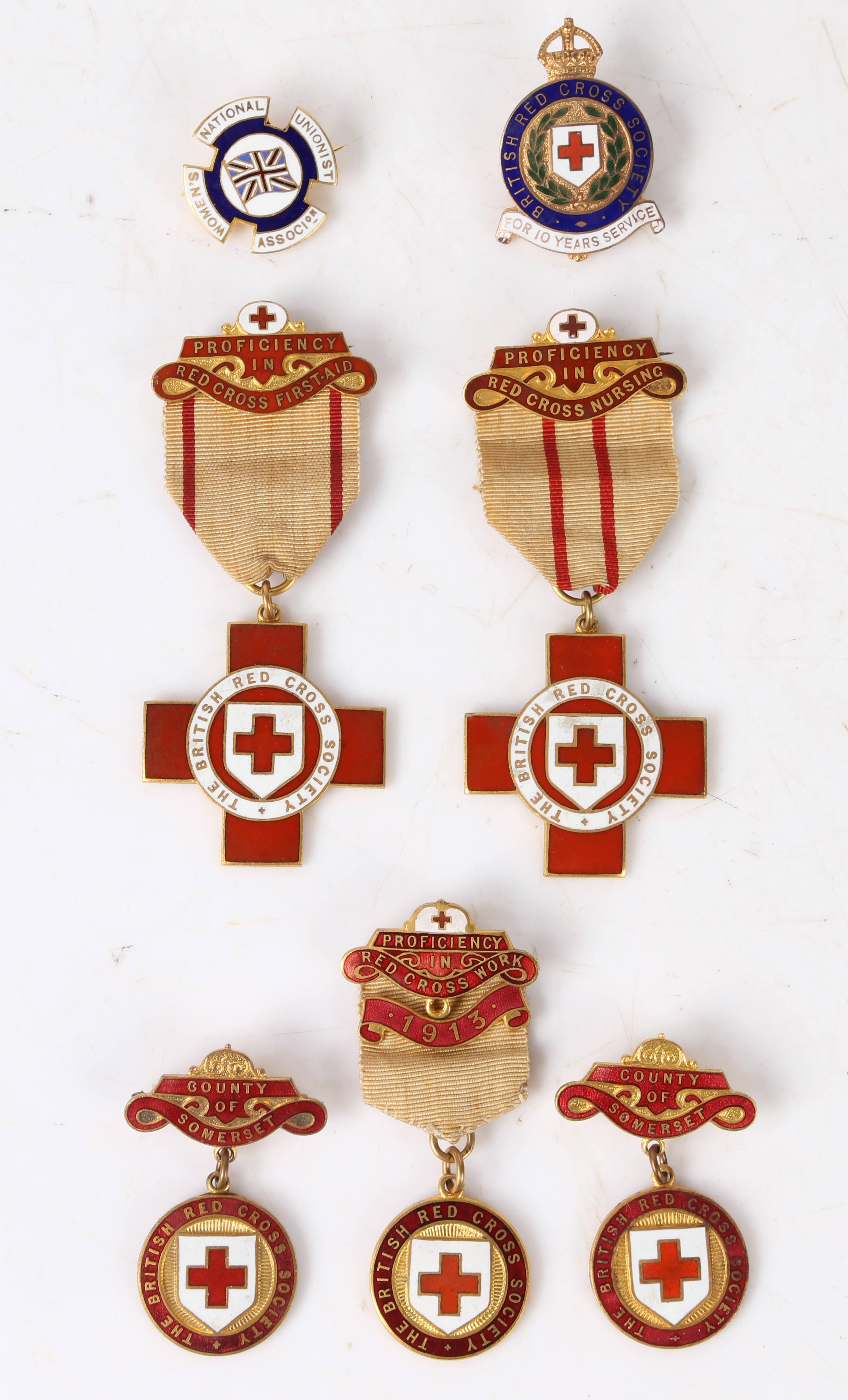 Group of attributed British Red Cross medals and badges, Scarce example of the short lived British - Image 21 of 40