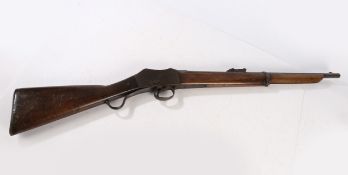 Martini Henry .450 calibre single shot breech loading carbine manufactured by Enfield, reciever