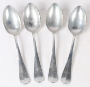 German Third Reich Period Mess Spoons, aluminium construction, stamped with the Luftwaffe eagle to