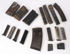 Collection of semi and automatic weapon magazines including 1938 dated German MG13 magazine with
