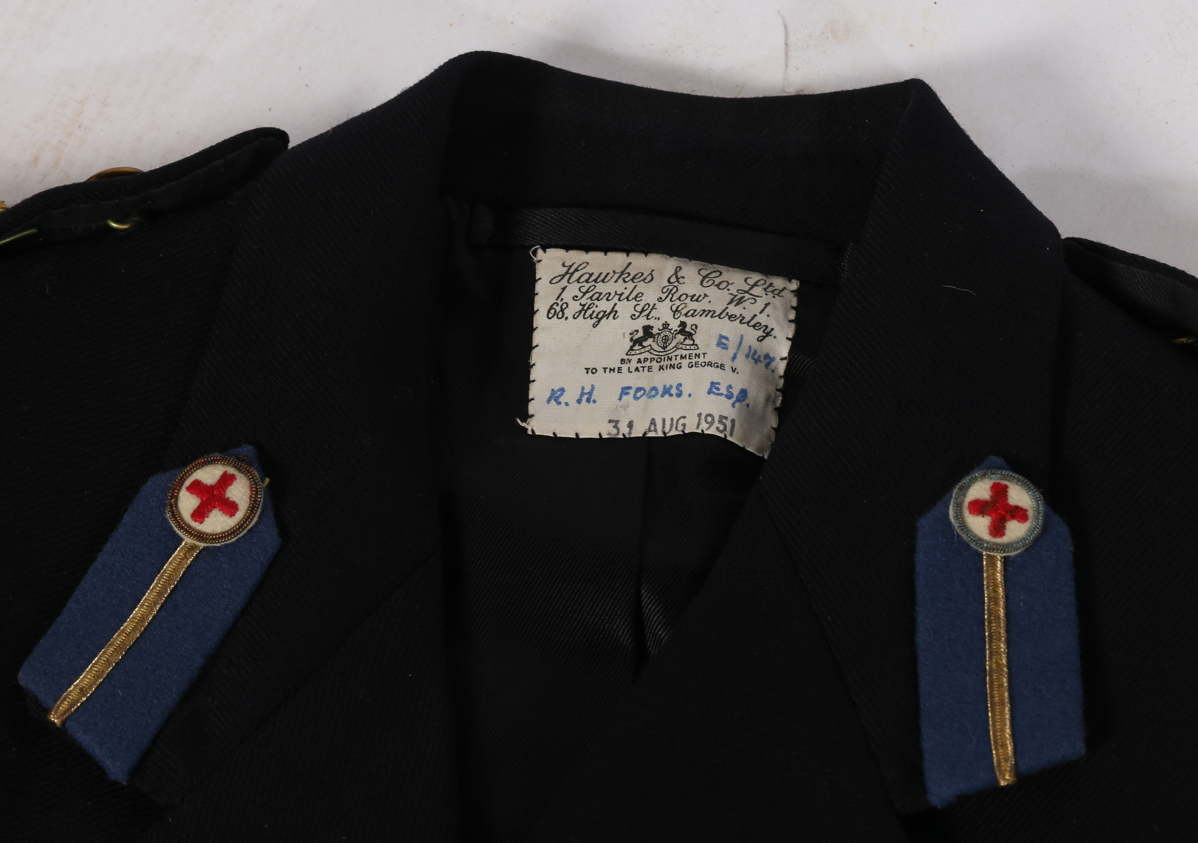 Grouping of British Red Cross uniforms, Jacket and Trousers, British Red Cross buttons - Image 5 of 10