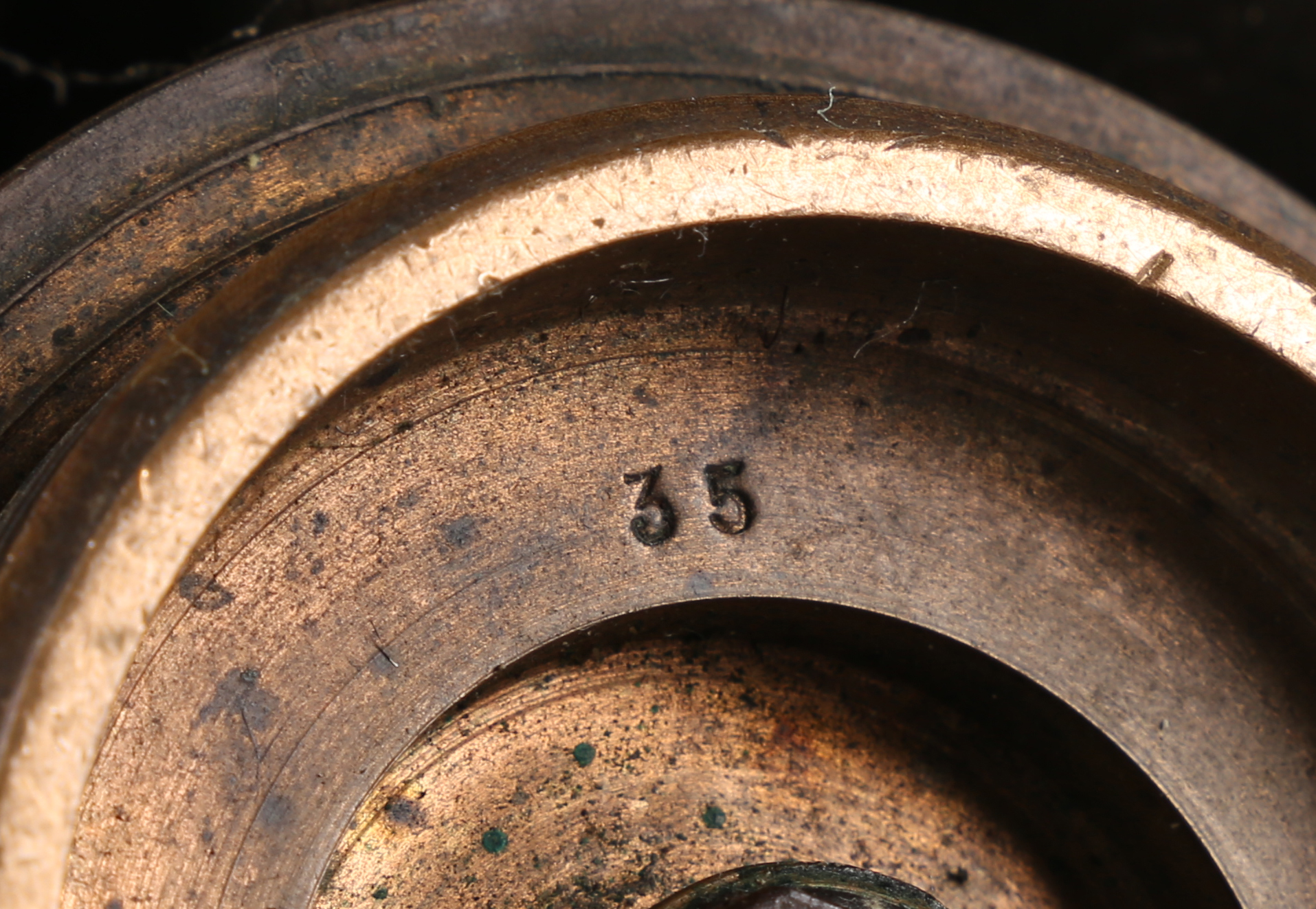 Torpedo fuze head with safety screw, possibly Russian, marked with a a backwards 'N' (Cyrillic?) - Image 6 of 8