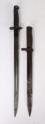 First World War British Pattern 1907 bayonet by Wilkinson, marked on one side of the ricasso with