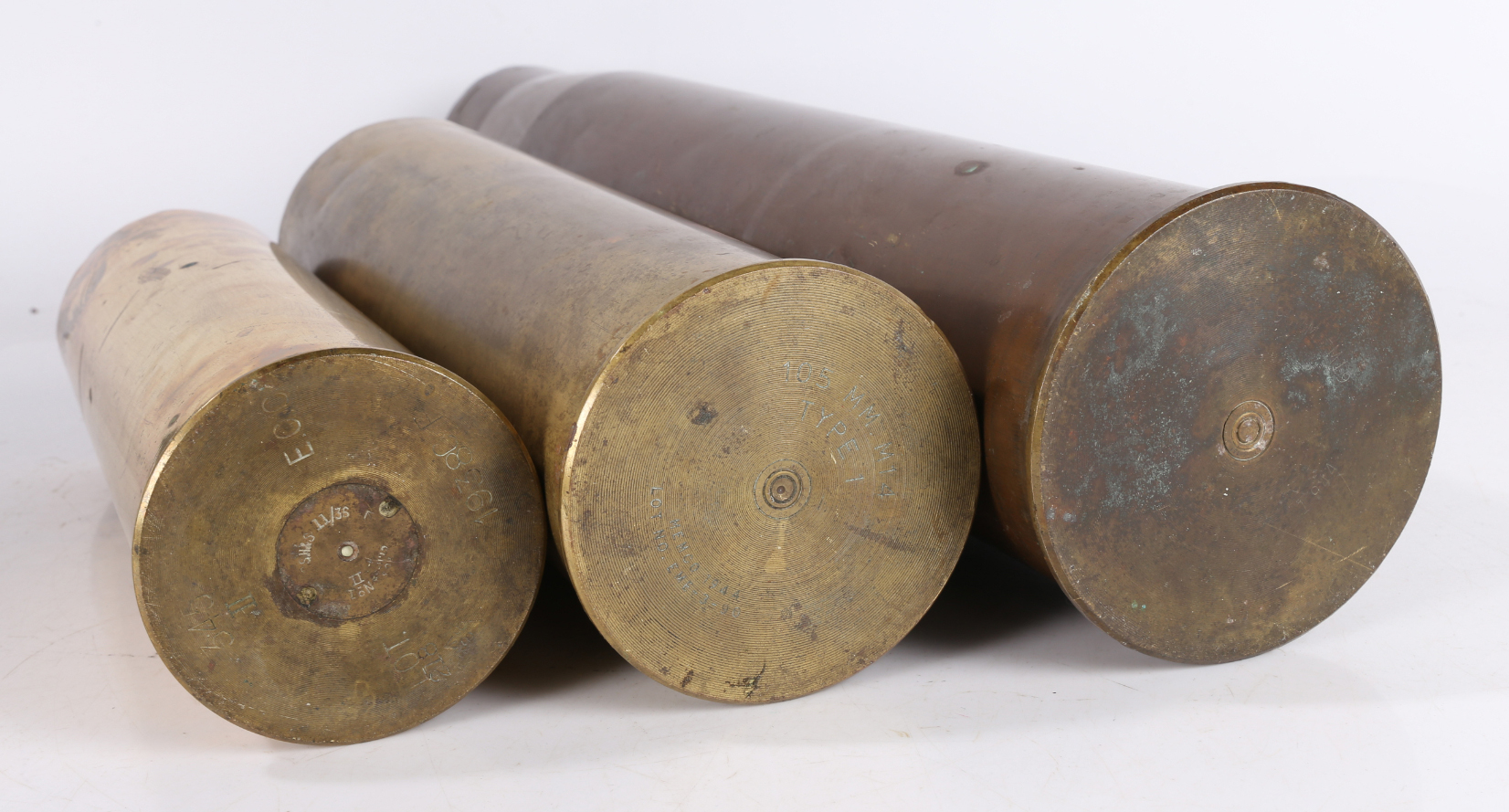 Large Calibre Shell Cases, British 25 Pdr shell case marked 'E.C.C.' and dated 1938 to the base, - Image 2 of 3