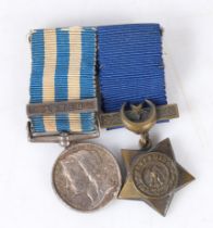 Miniature pair, Egypt Medal 1882-89 with clasp 'El teb', Khedives star 1882, swing mounted as
