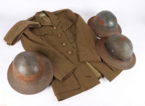 Second World War period Royal Artillery Officers Service Dress Jacket, Kings Crown buttons