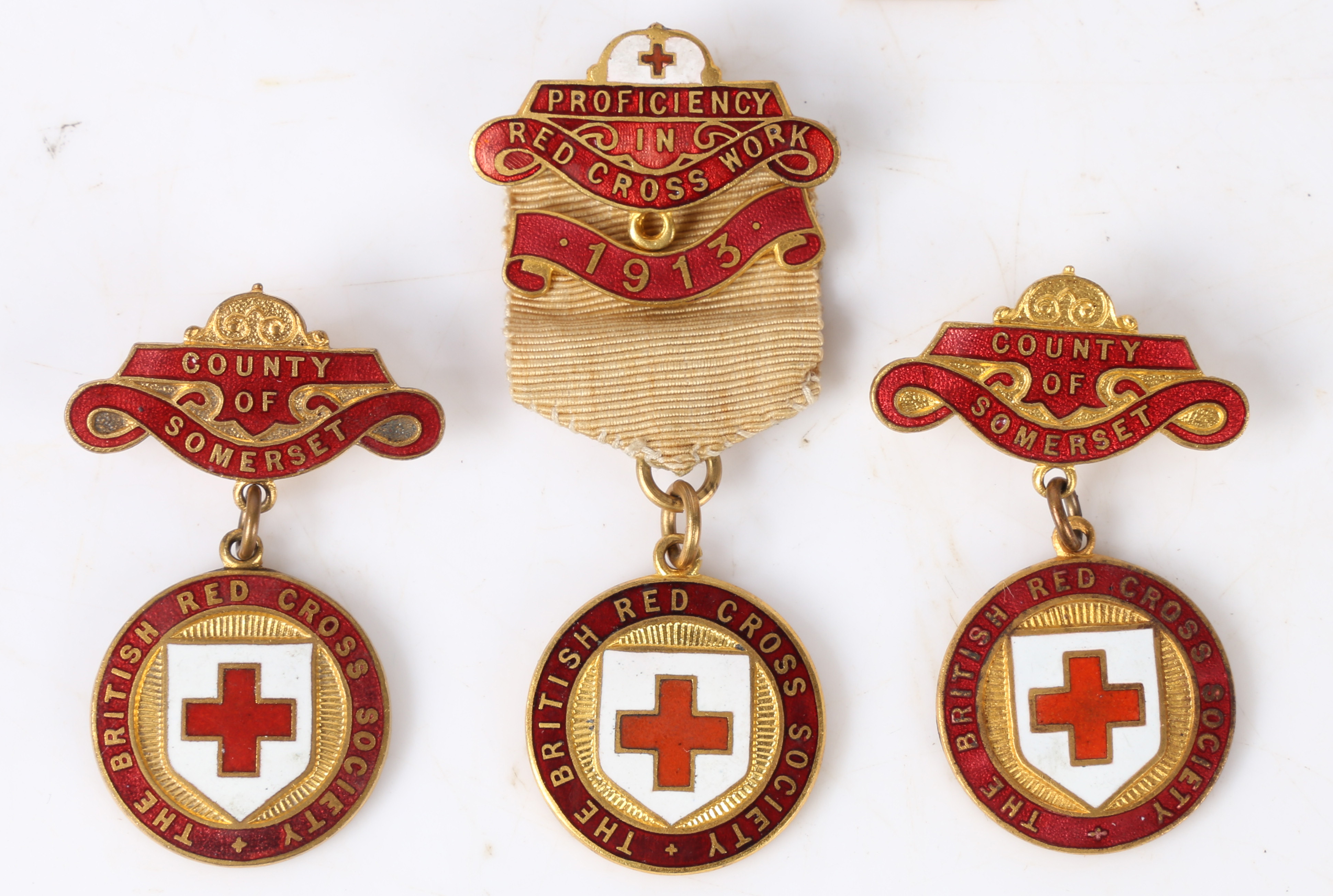 Group of attributed British Red Cross medals and badges, Scarce example of the short lived British - Image 2 of 40