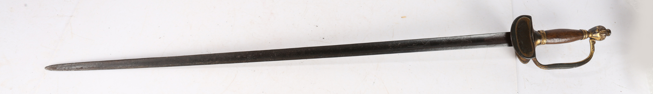 A British 1796 Pattern Officers Sword, steel blade engraved with crown over 'GR' and stand of arms - Image 2 of 7