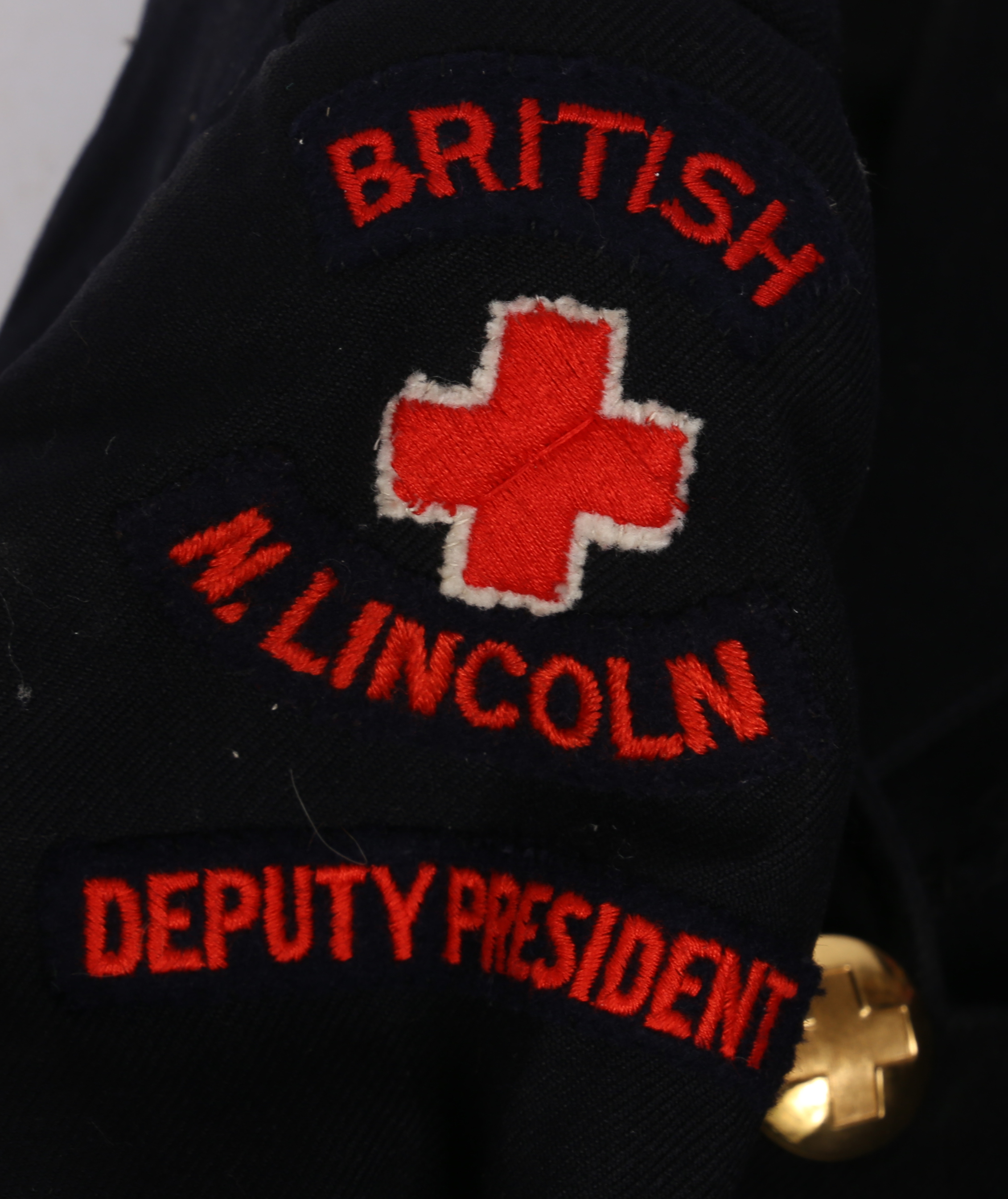 Grouping of British Red Cross uniforms, Jacket and Trousers, British Red Cross buttons - Image 9 of 10