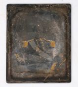 A mid 19th Century Military daguerreotype of a British infantry officer C1850's, the officer is