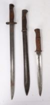 First World War German M1898/05 'Butcher' Bayonet, together with a British Pattern 1907 sword