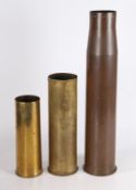 Large Calibre Shell Cases, British 25 Pdr shell case marked 'E.C.C.' and dated 1938 to the base,