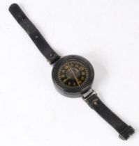 Second World War German Luftwaffe AK39 Wrist Compass (Armbandkompass), early example made at Kadlec,