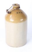 First World War British earhenware SRD (Supply Reserve Depot) rum Jar, unusually, it still has its