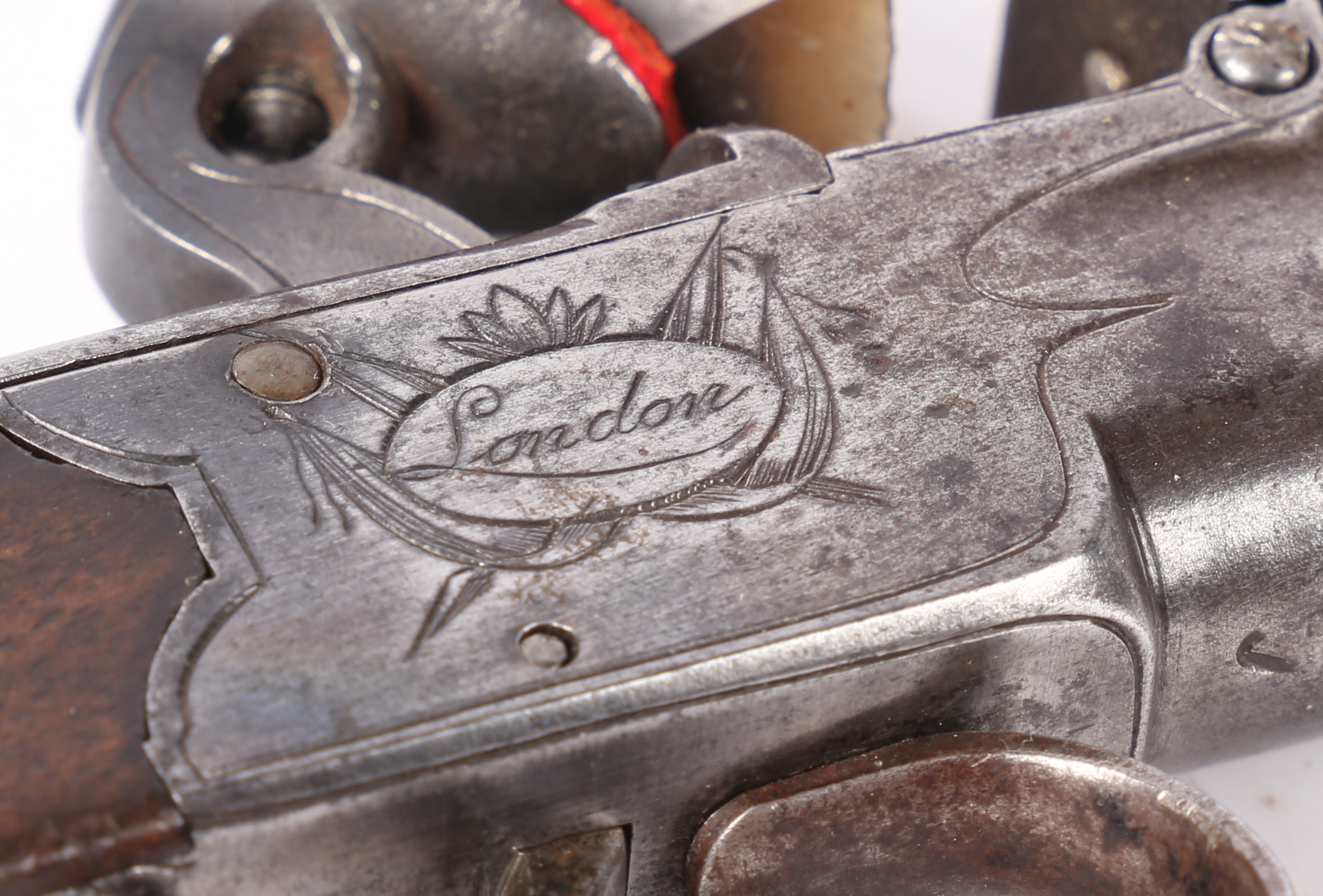 Early 19th Century Flintlock Pistol by Wheeler of London, signed to the engraved lock plate, sliding - Image 2 of 5