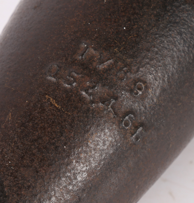 British 3" Mortar Smoke Round, tail present but detached from main body with connecting socket - Image 5 of 5