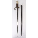 French 1874 pattern Gras Bayonet, made at the Chatellerault arsenal, maker and date for August