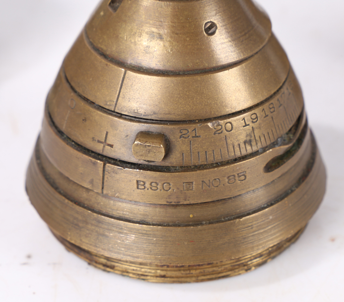 Three First World War British No.85 Fuzes, used on the shrapnel shells for the 13 Pdr and 18 Pdr - Image 4 of 6