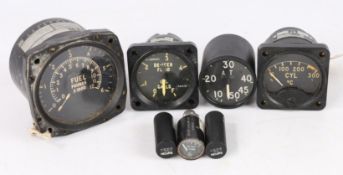 RAF/MOD Aircraft Instruments, Fuel Contents Indicator AO 60 by Smiths, MOD marked, Temperature
