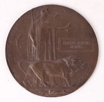 First World War Memorial Plaque (DANIEL JOSEPH O'NEILL)