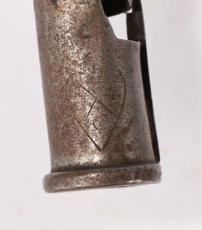 Late 18th century Brown Bess Socket Bayonet with East India Company Quartered Heart marking to - Image 4 of 5