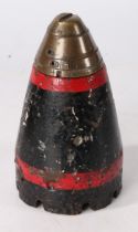 First World War British large calibre shell projectile with No.94 Fuze dated 5/18, inert
