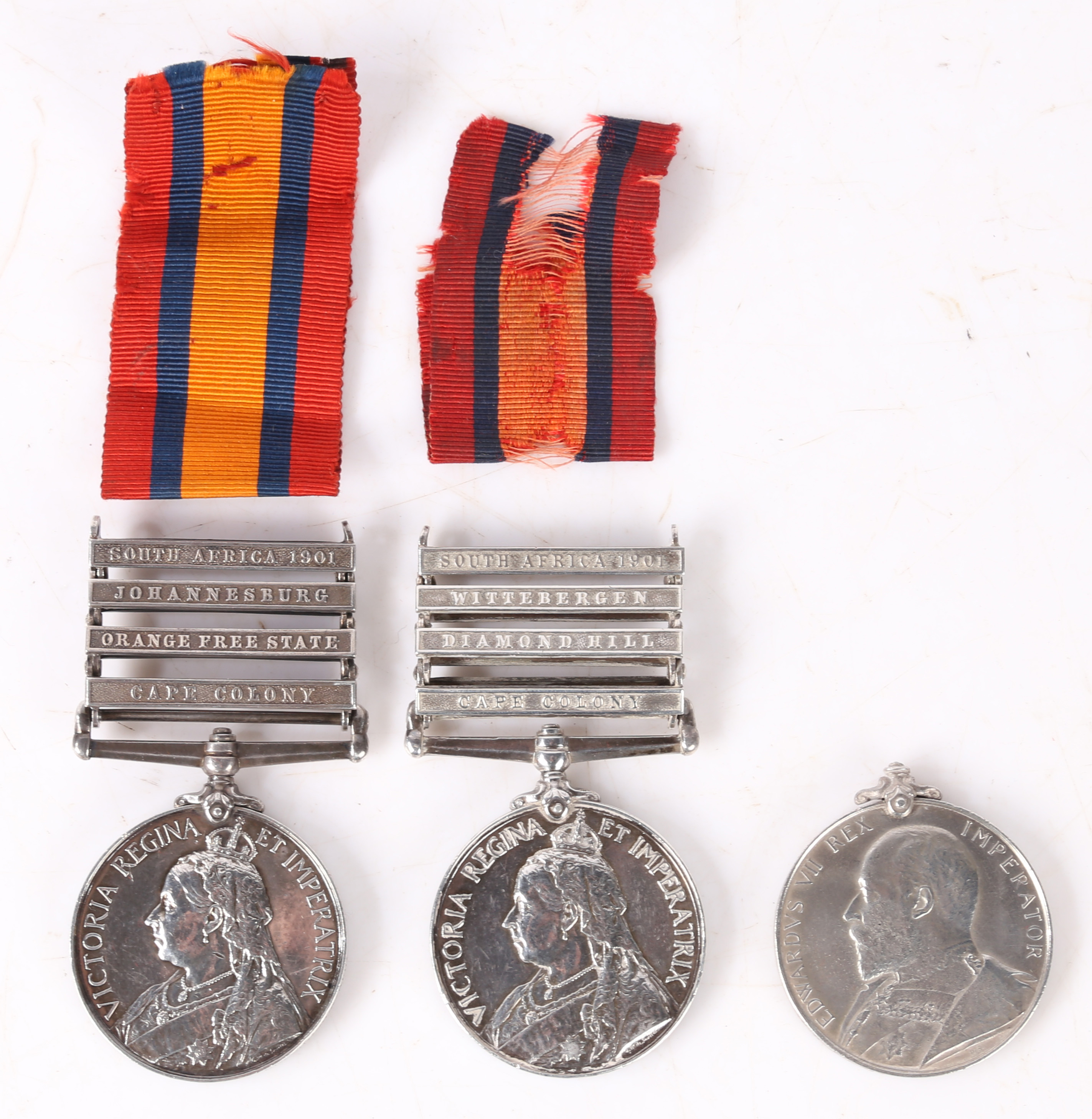 Boer War family grouping of medals, Queens South Africa Medal with clasps, 'Cape Colony', 'Diamond