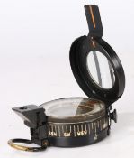 Second World War period British Mk III Prismatic Marching Compass, marked to the lid 'J.H. Steward