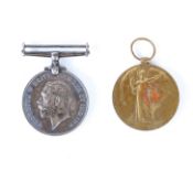 First World War pair of medals, 1914-1918 British War Medal and Victory Medal (30448 PTE. J. FODEN