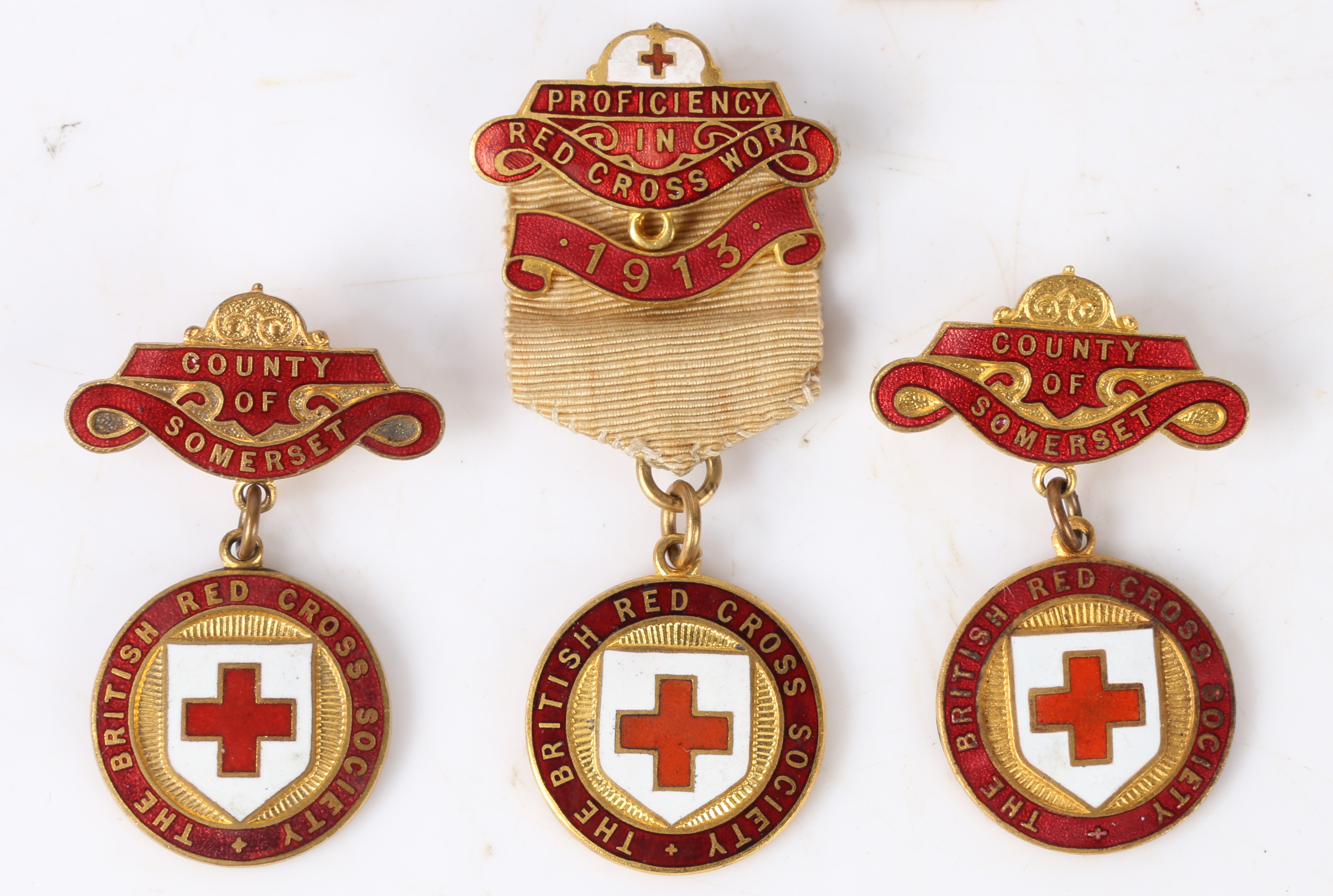 Group of attributed British Red Cross medals and badges, Scarce example of the short lived British - Image 12 of 40