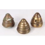 Three First World War British No.85 Fuzes, used on the shrapnel shells for the 13 Pdr and 18 Pdr