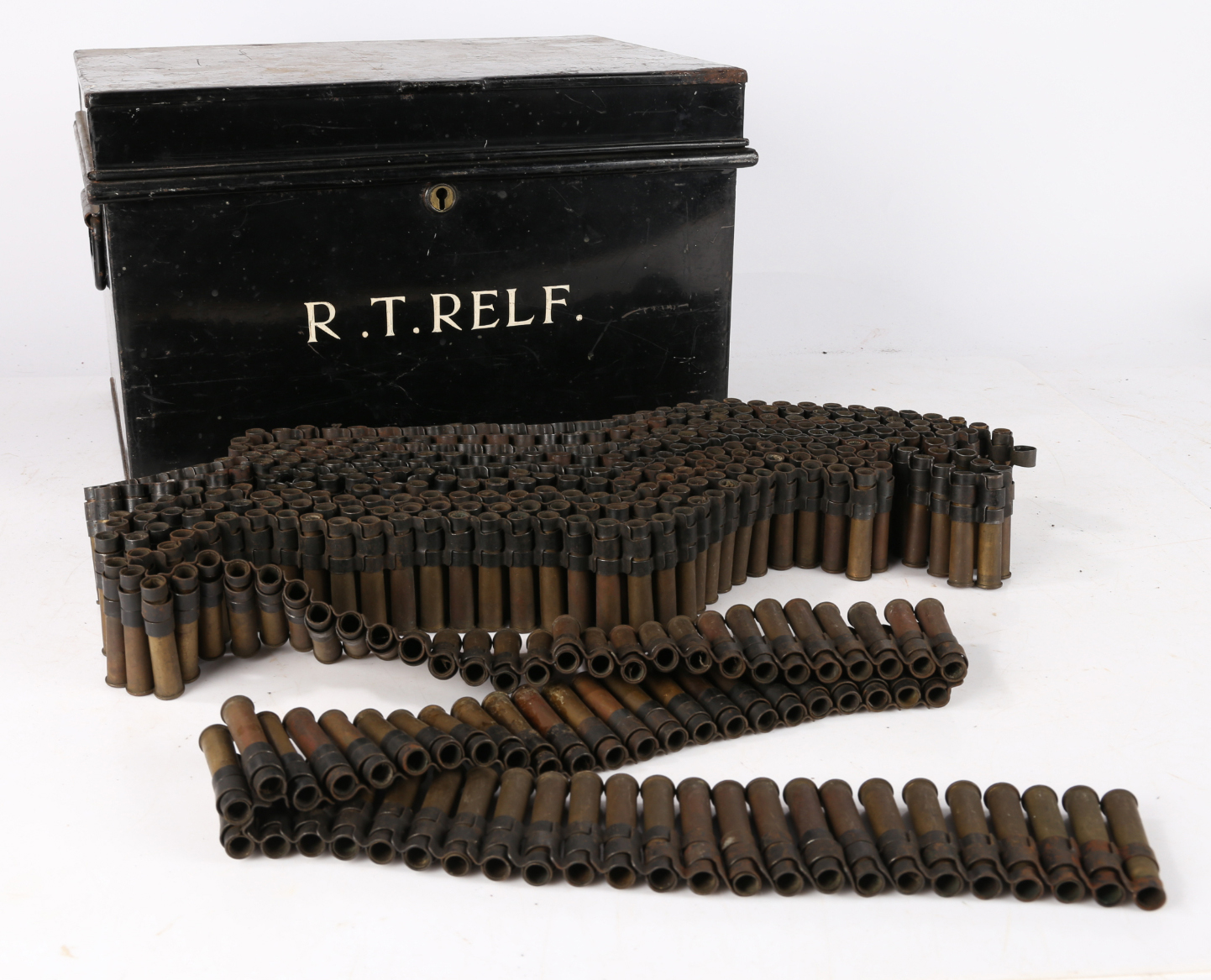 Large quantity Second World War British .303 link shell cases (no projectiles) possibly for