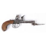 Early 19th century Pocket Flintlock Pistol by Alexander Babb of Edinburgh, signed to the engraved