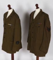 Royal Green Jackets No.2 Service Dress Uniform Jacket and Trousers, black Queens Crown rifle