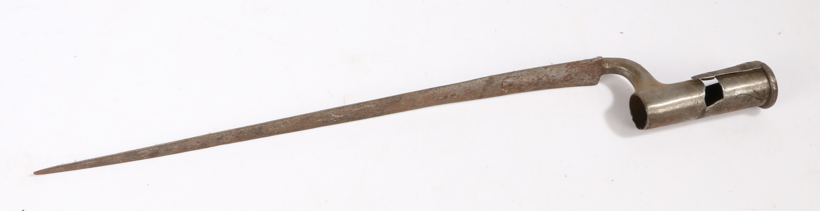 Late 18th century Brown Bess Socket Bayonet with East India Company Quartered Heart marking to