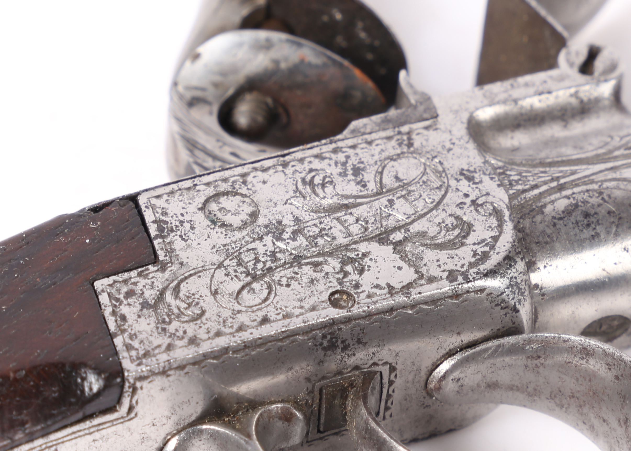 Early 19th Century Flintlock Boxlock Pocket Pistol by Barbar of London, signed to the scroll - Image 2 of 4