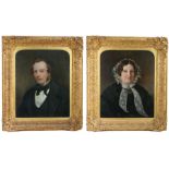 English School (19th Century) Portraits of Lady and Gent pair of oils on canvas 53 x 42cm (20.5''
