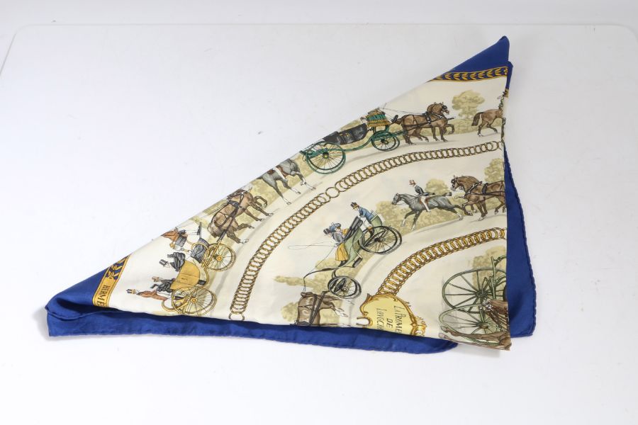 A Hermes silk scarf, 'La Promenade De Longchamps', 84cm square AUCTIONET - Image 3 of 3