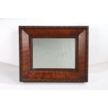 19th century mahogany mirror, in the manner of Gillows, the glass plate within a chamfered and