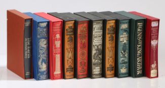 Folio Society, a collection of various novels to include Legends of King Arthur, The Arabian Nights,