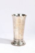 A Victorian silver beaker, London 1895, makers Wakeley & Wheeler, of tapering form, the body