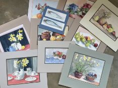 F.W.P (20th Century) Still Life Studies all initialled, group of ten watercolours various sizes,
