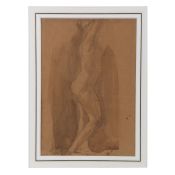Attributed to the Slade School Female Nude pencil and wash 32 x 22cm (12.5" x 8.5")