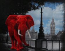 Lars Tunebo (b.1962) 'Westminster Wanderer' signed and numbered 27/195, print on board 50 x 62cm (