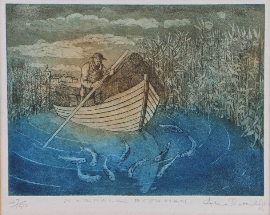 Anna Ravenscroft (British, Contemporary) 'Norfolk Reedman' signed, numbered 47/150 and inscribed