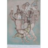 Saki Burman Indian Artist Colour Etching Artist Proof