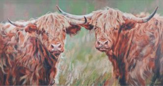 Debbie Boon (British, Contemporary) 'Companions' signed and numbered 38/95, canvas on board 51 x