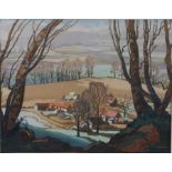Cavendish and Concord Morton (20th Century) 'Arreton Farm' signed by both in pencil (under mount),